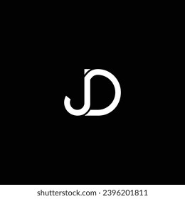 JD or DJ abstract letter outstanding professional business awesome artistic branding company different colors illustration. Awesome logo design.