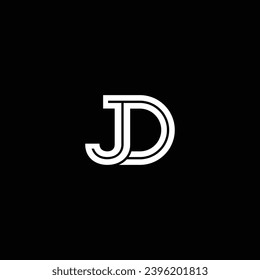 JD or DJ abstract letter outstanding professional business awesome artistic branding company different colors illustration. Awesome logo design.