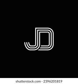 JD or DJ abstract letter outstanding professional business awesome artistic branding company different colors illustration. Awesome logo design.