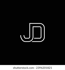 JD or DJ abstract letter outstanding professional business awesome artistic branding company different colors illustration. Awesome logo design.