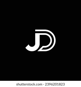 JD or DJ abstract letter outstanding professional business awesome artistic branding company different colors illustration. Awesome logo design.