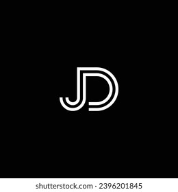 JD or DJ abstract letter outstanding professional business awesome artistic branding company different colors illustration. Awesome logo design.