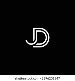 JD or DJ abstract letter outstanding professional business awesome artistic branding company different colors illustration. Awesome logo design.