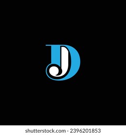 JD or DJ abstract letter outstanding professional business awesome artistic branding company different colors illustration. Awesome logo design.