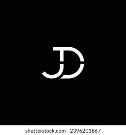 JD or DJ abstract letter outstanding professional business awesome artistic branding company different colors illustration. Awesome logo design.