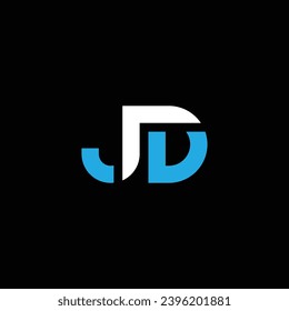 JD or DJ abstract letter outstanding professional business awesome artistic branding company different colors illustration. Awesome logo design.