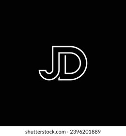 JD or DJ abstract letter outstanding professional business awesome artistic branding company different colors illustration. Awesome logo design.