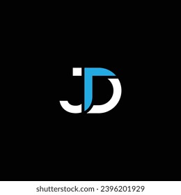 JD or DJ abstract letter outstanding professional business awesome artistic branding company different colors illustration. Awesome logo design.