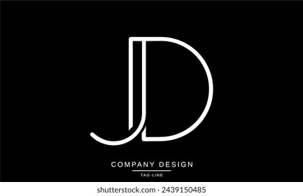 JD, DJ Letras abstractas Logo Monograma Icono de diseño