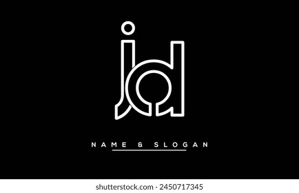 JD, DJ Abstract Letters Logo Monogram