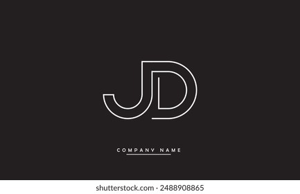 JD, DJ Abstract Letters Logo Monogram