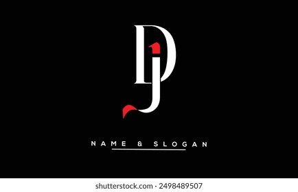 JD, DJ Abstrakte Buchstaben Logo-Monogramm