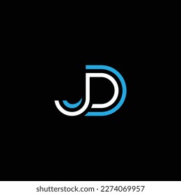 JD or DJ abstract outstanding professional business awesome artistic branding company different colors illustration logo	