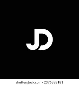 JD oder DJ abstrakt herausragende professionelle Business-fantastische künstlerische Branding-Unternehmen verschiedene Farben Illustration. Fantastisches Logo-Design.