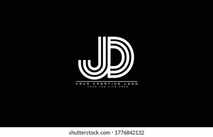 Jg Monogram Logothin Lines Typographic Icon Stock Vector (Royalty Free ...