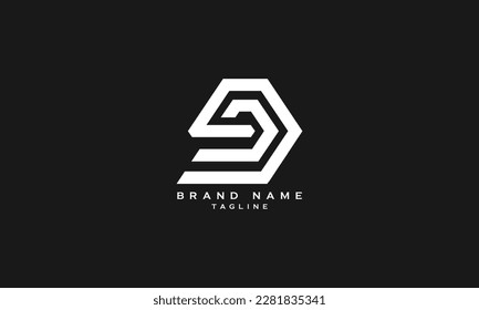 JD, DJ, D, Abstract initial monogram letter alphabet logo design