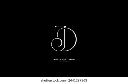 JD, DJ, J, D, Abstrakte Buchstaben Logo Monogramm