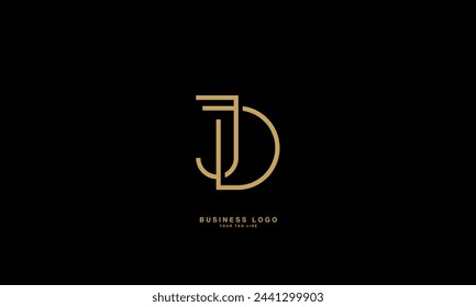 JD, DJ, J, D, Abstract Letters Logo Monogram