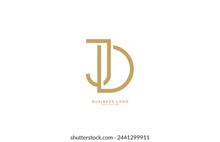 JD, DJ, J, D, Abstrakte Buchstaben Logo Monogramm