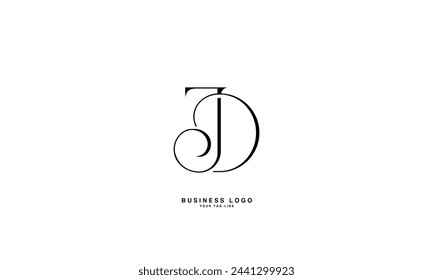 JD, DJ, J, D, Abstract Letters Logo Monogram