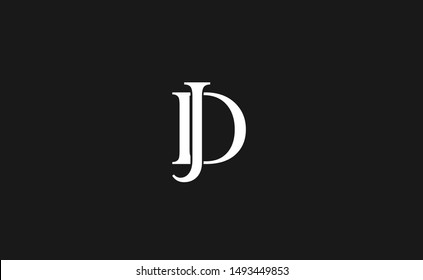 JD, DJ letter Logo Design Template Vector