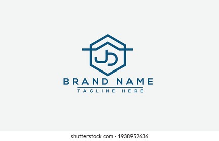 JD, DJ Logo Design Template Vector Graphic Branding Element.