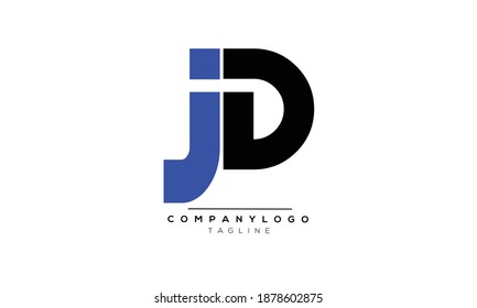 Jd Icon Monogram Letter Text Alphabet Stock Vector (Royalty Free ...