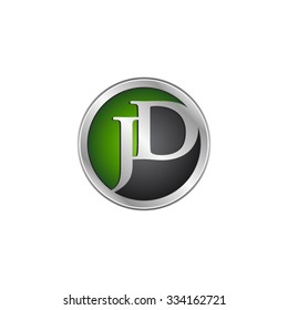 JD initial circle logo green
