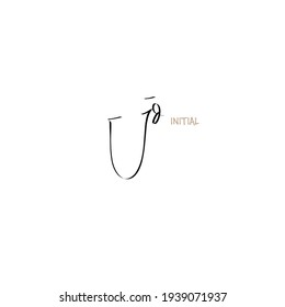 Jd Initial handwriting or handwritten logo for identity with beauty monogram and elegant logo design