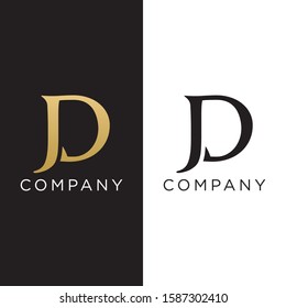JD INITIAL logo luxury premium design ICON