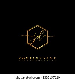 JD Initial luxury handwriting logo vector