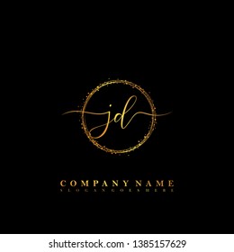 JD Initial luxury handwriting logo vector