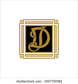 JD initial luxury ornament monogram logo

