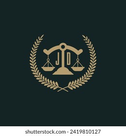 JD initials for law firm logo icon design vector image
