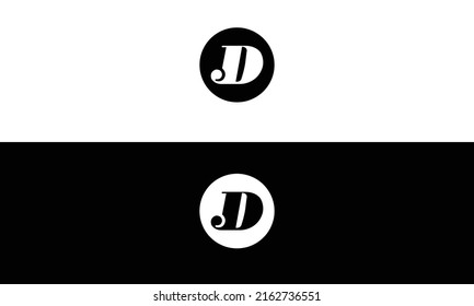 JD J AND D Abstract initial monogram letter alphabet logo design