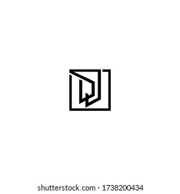 Plantilla de diseño de logotipo para letras JD D