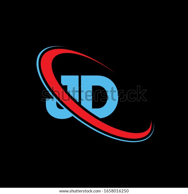 Jd J D Letter Logo Design Stock Vector (Royalty Free) 1658016250