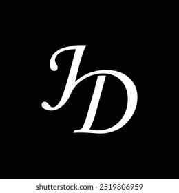   Diseño de Vector de fondo de letra JD, diseño de logotipo JD.