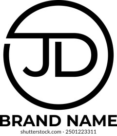 JD letter Circle logo design