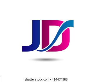 JD letter icon logo connected
