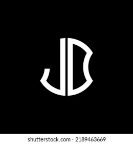 Diseño creativo del logotipo de la letra JD con gráfico vectorial, diseño de logotipo Abc sencillo y moderno.