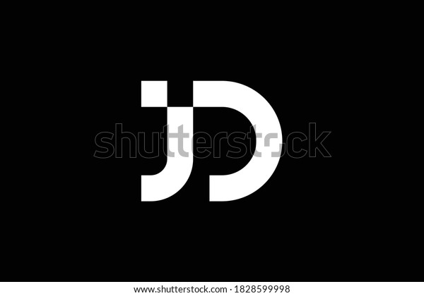 Jd Letter Logo Design On Luxury Stock Vector (Royalty Free) 1828599998