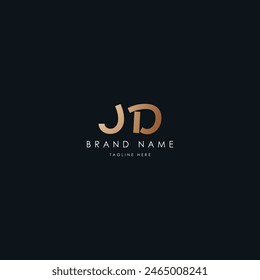 Diseño de logotipo de Vector de letras JD