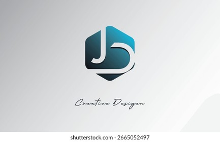 JD Minimal Polygon Shape Abstract Negative Space Symbol for Branding Use"