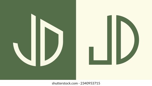 JD modern initial letter logo design vector bundle. It will be suitable for which company or brand name start those initial.