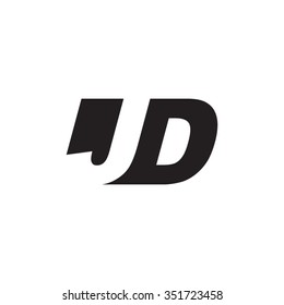 JD negative space letter logo