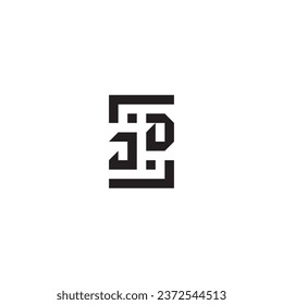 JD square concept retro logo in high quality professional design that will print well across any print media