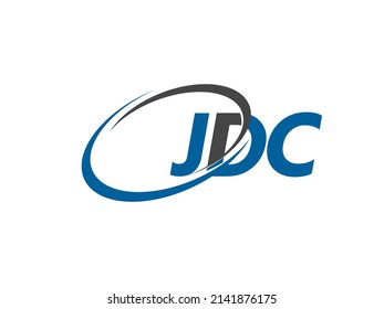 JDC letter creative modern elegant swoosh logo design