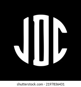 JDC letter logo design BW