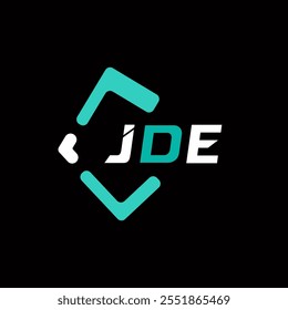 JDE logotipo de letra criativa minimalista. Projeto de logotipo de letra do alfabeto com iniciais de vetor exclusivas JDE 
